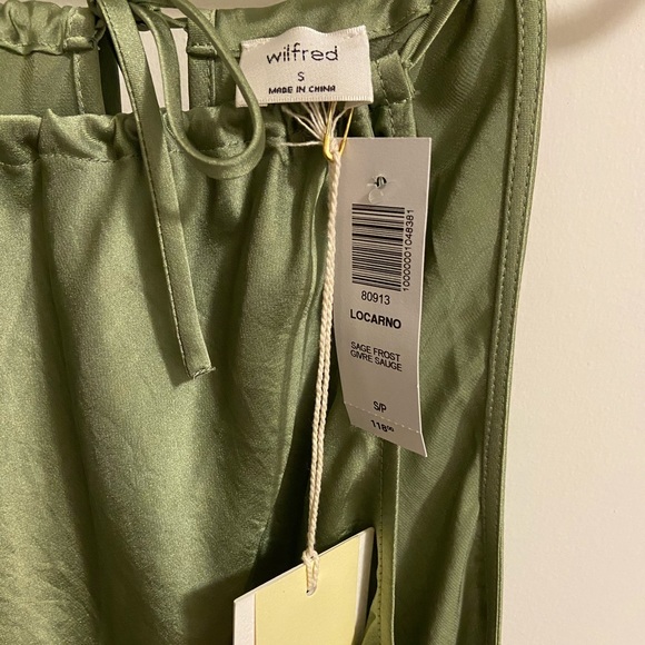 🎁NEW WITHOUT TAGS - RARE -Wilfred Locarno slip dress sage frost green - Picture 7 of 7